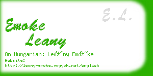emoke leany business card